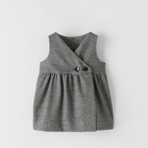 ZARA HOUNDSTOOTH WRAP PINAFORE DRESS for girl 4-5Y